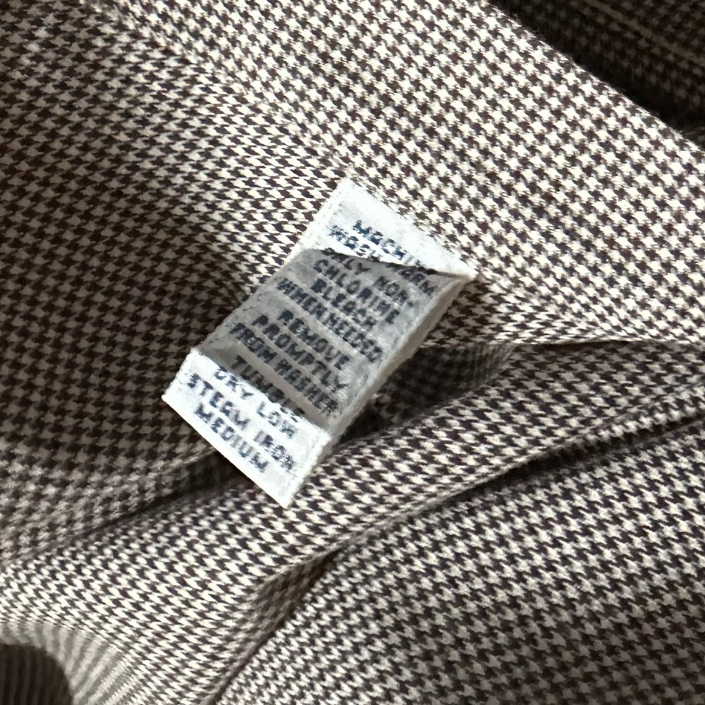 Men’s Ralph Lauren Plaid Long Sleeved Button-Down Brown & White Shirt - Picture 15 of 15